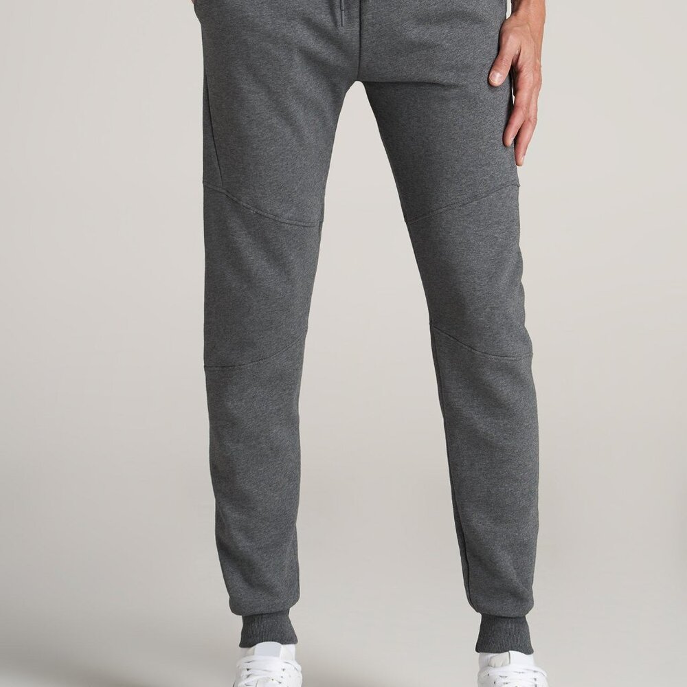 American Tall Wearever Fleece Joggers for Tall Men in Charcoal Mix Size MM / Sem